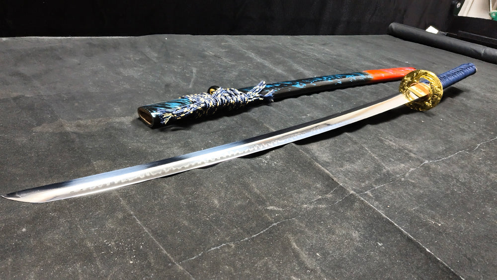 tiger warrior(TI0 Burning blades covered with soil form water ripple patterns)Mirror polishing process