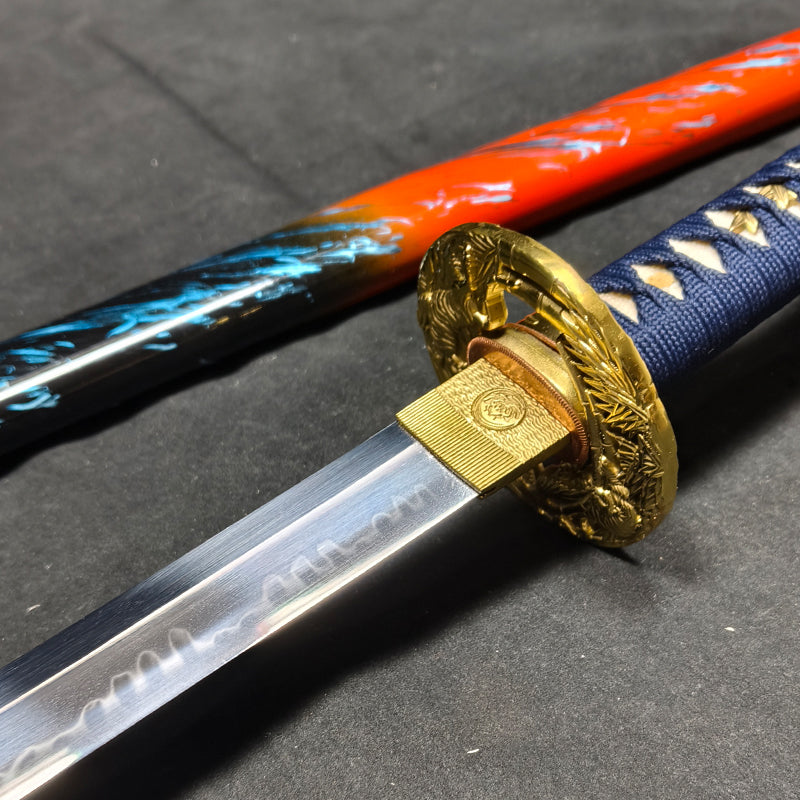 tiger warrior(TI0 Burning blades covered with soil form water ripple patterns)Mirror polishing process