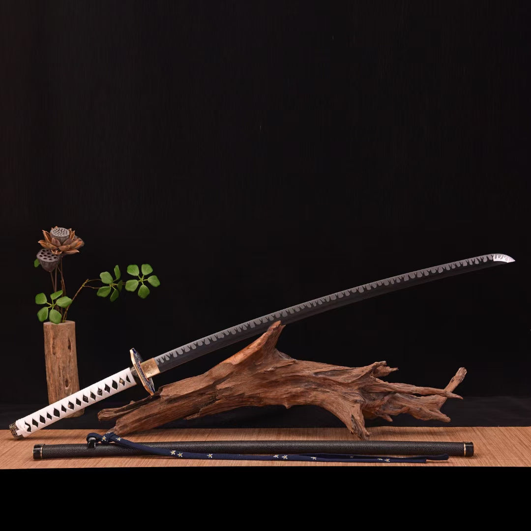 spring steel(Mirror polishing process, pushing the sharpening edge)katana