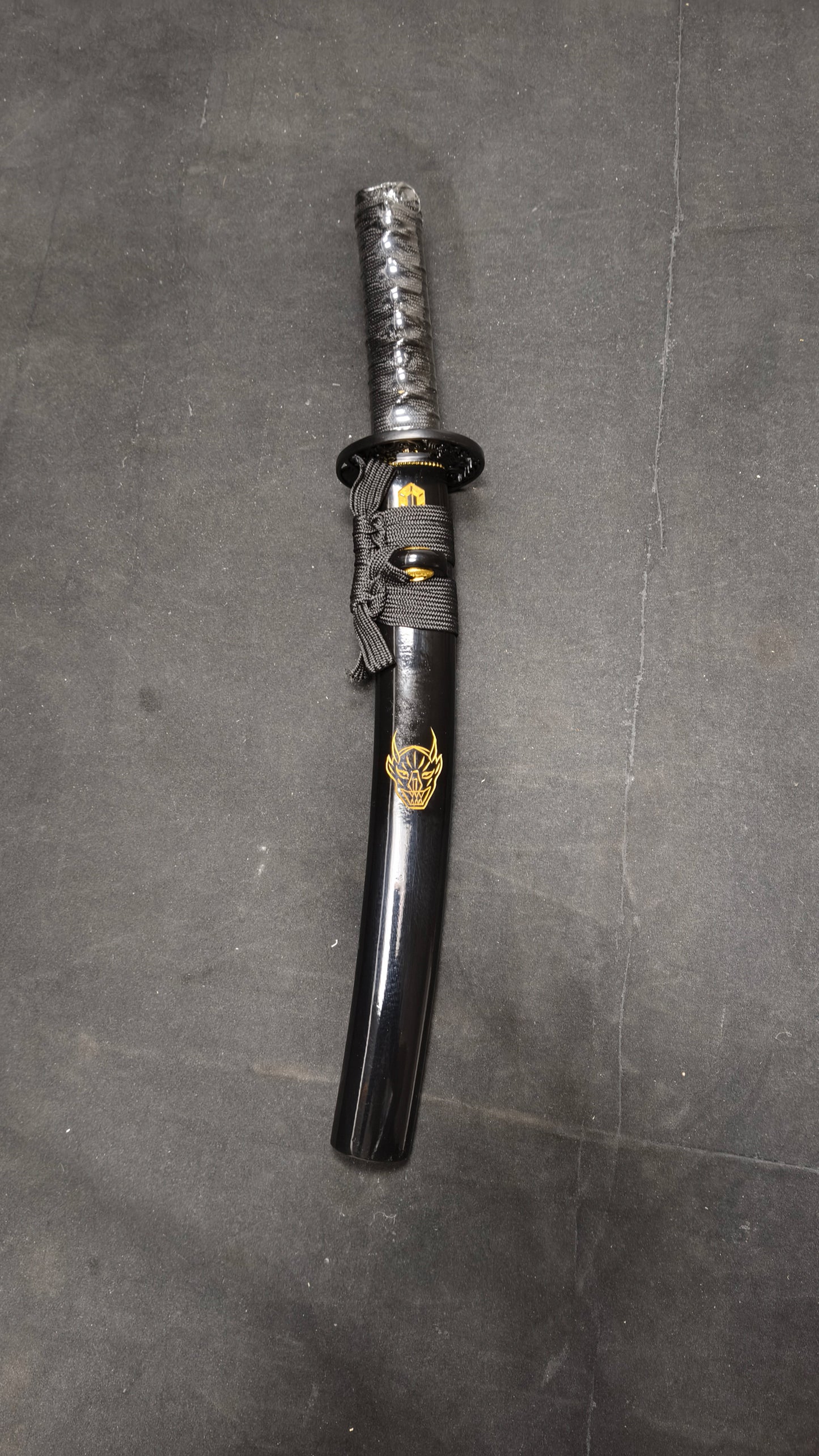 Devil's knife(Spring steel forged) black quenched,katana ,short knife