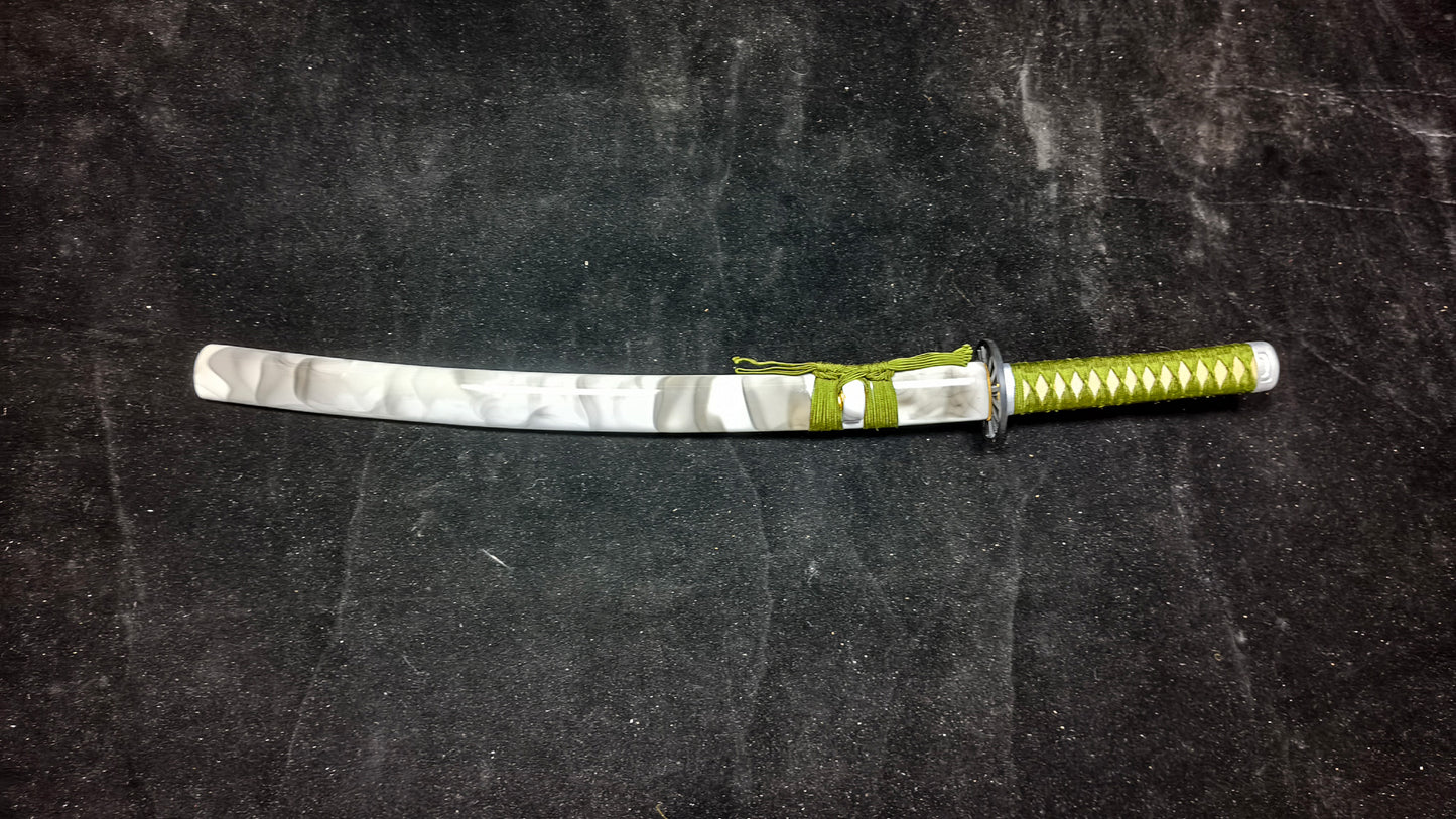 T10 forging process, burnt blade, hand carved dragon(A9)katana,Wakizashi