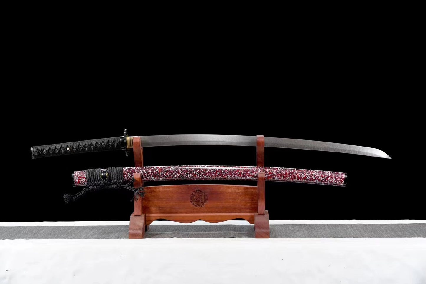 Crane Samurai(Patterned Steel Forged Ladder Pattern)katana