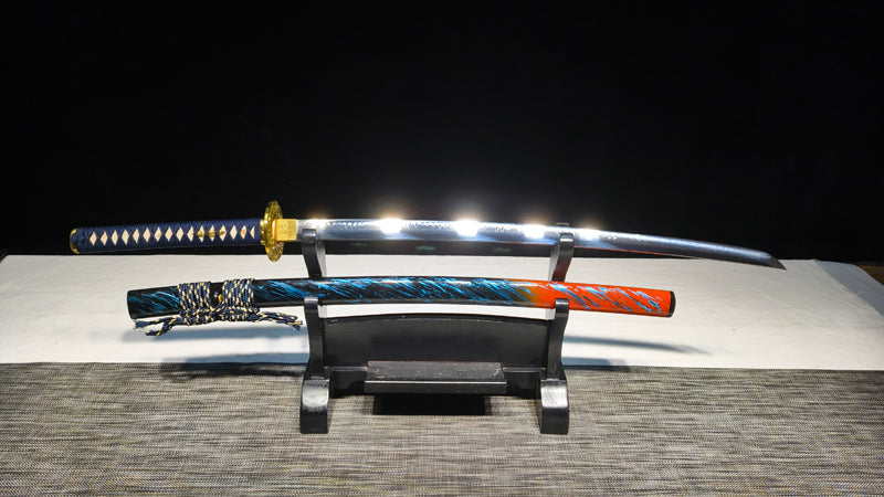 tiger warrior(TI0 Burning blades covered with soil form water ripple patterns)Mirror polishing process