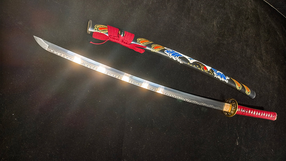 (T10 covers soil and burns blade to create ripple pattern)katana