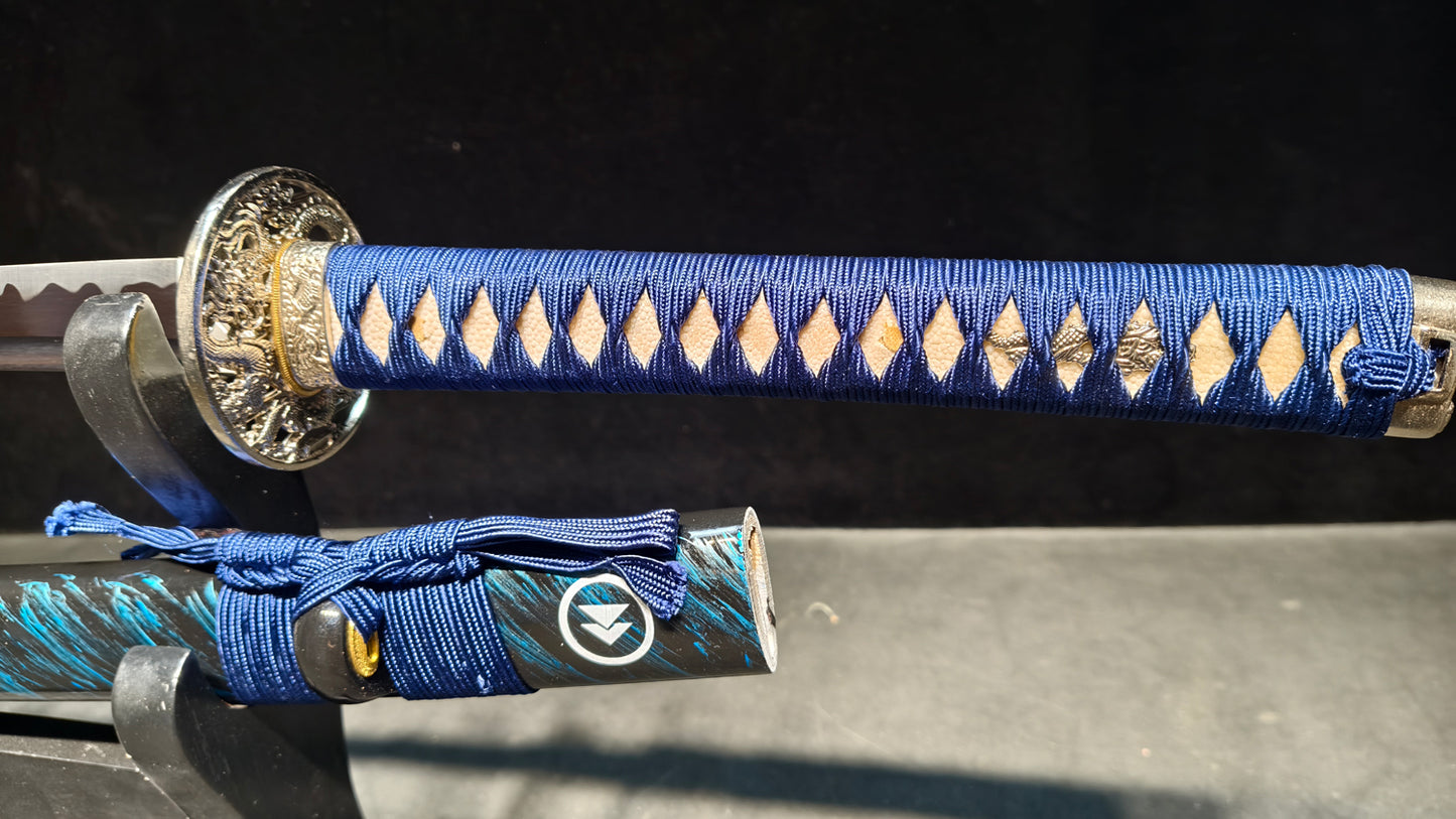 blue soul(Medium carbon steel forging process, quenching blue)katana