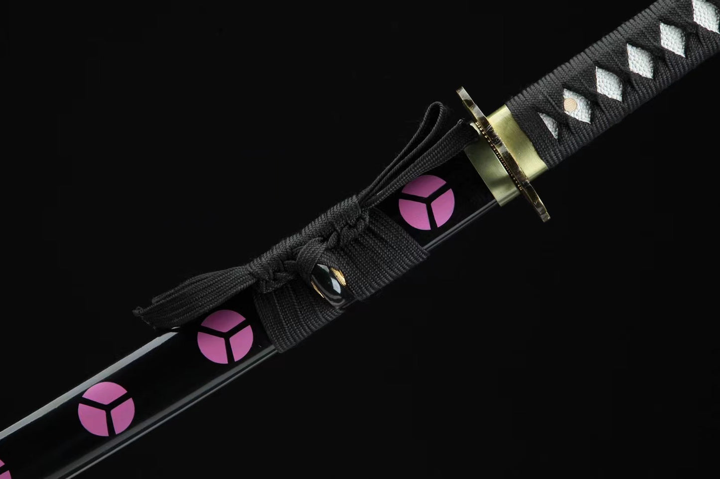 Manganese steel forging process,One Piece,Roronoa Zoro,katana,SWORD,(A32)Black Blade Autumn Water