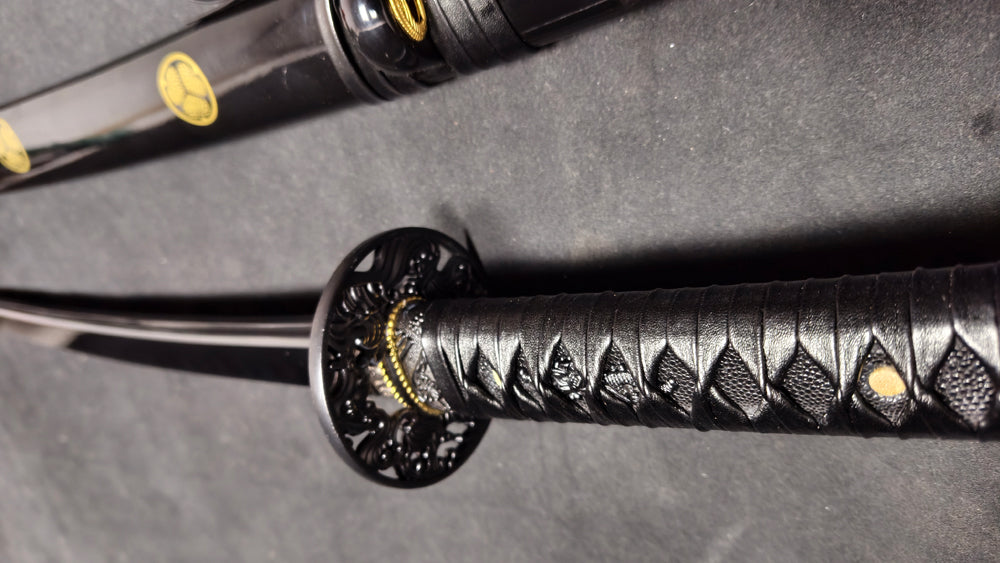 Destruction(T10 earth covered burning blade, quenched black)katana