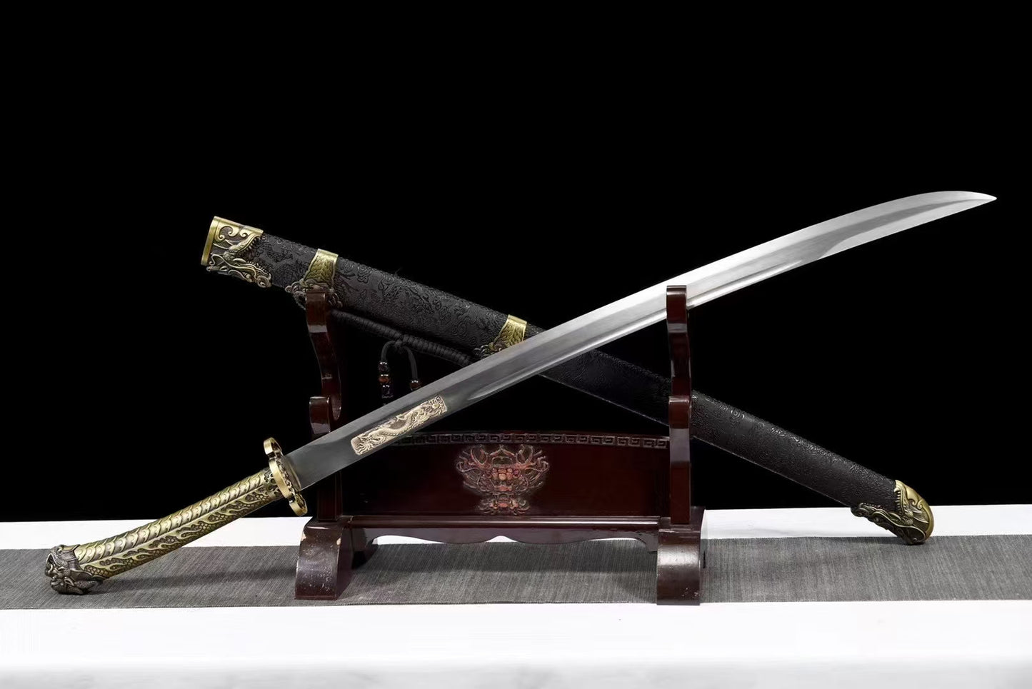 Dragon head integrated handle waist knife goose feather knife安雁翎刀
