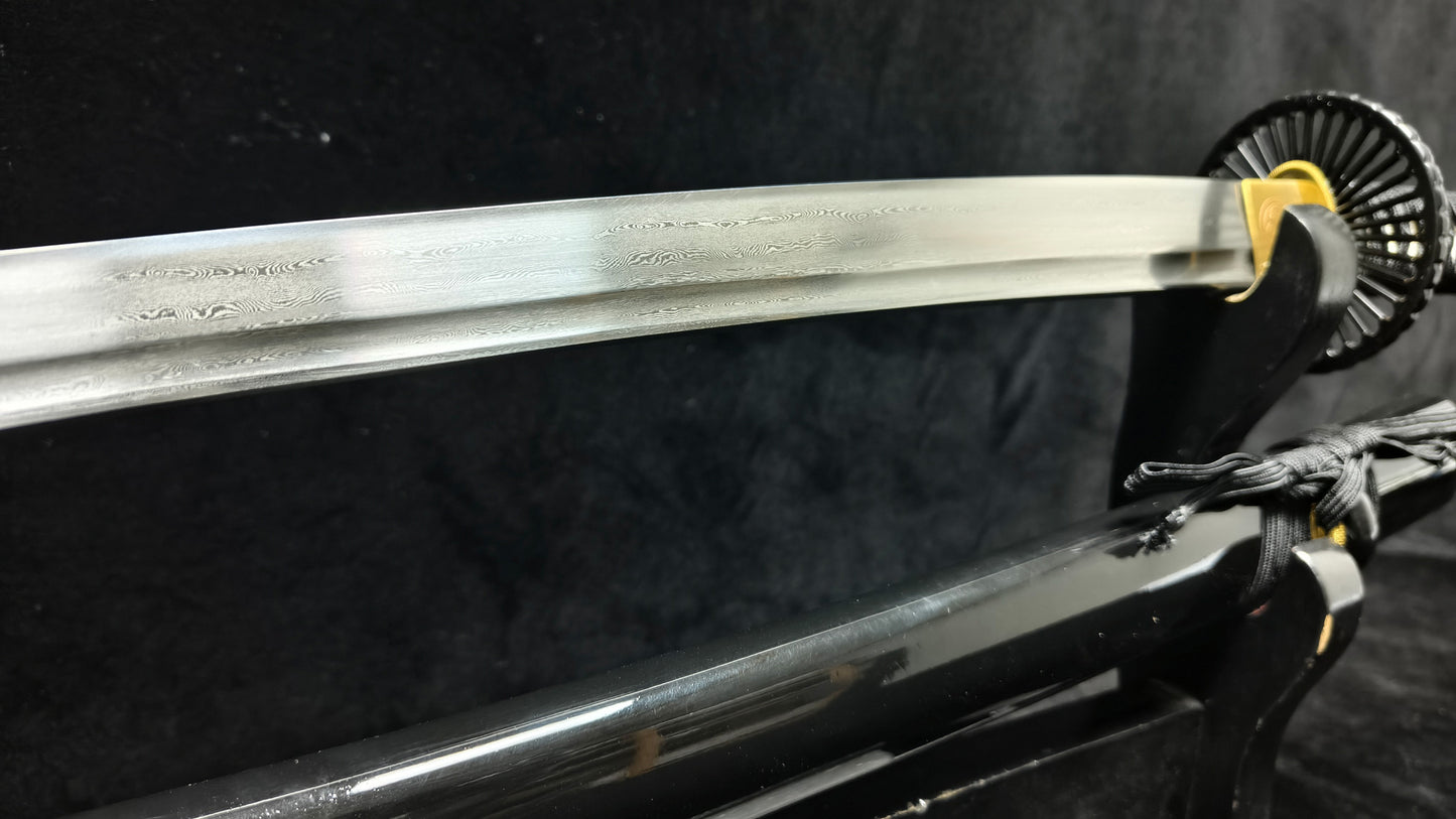 Pattern steel forging process(A10)katana,Wakizashi
