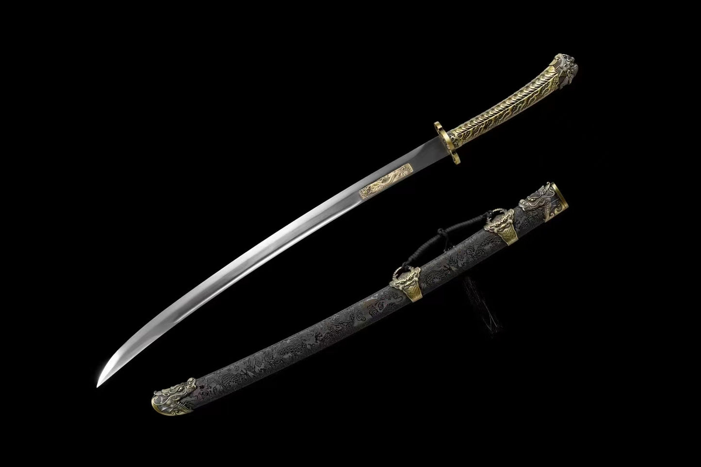 Dragon head integrated handle waist knife goose feather knife安雁翎刀