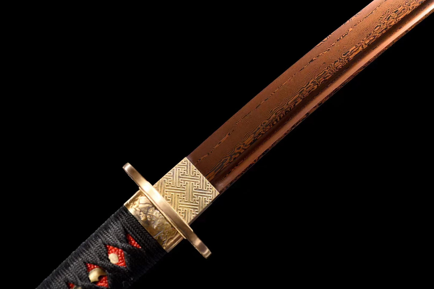 Sky red(Patterned steel forging redness process)katana