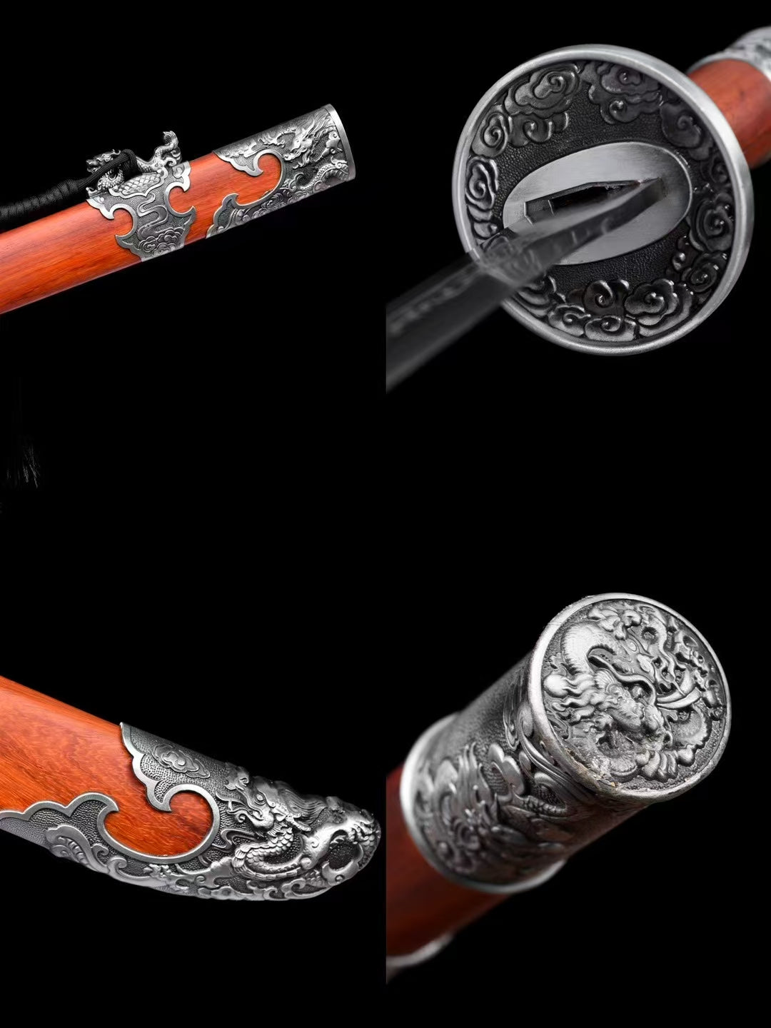 Waist knife mahogany round handle broadsword江南雁翎刀