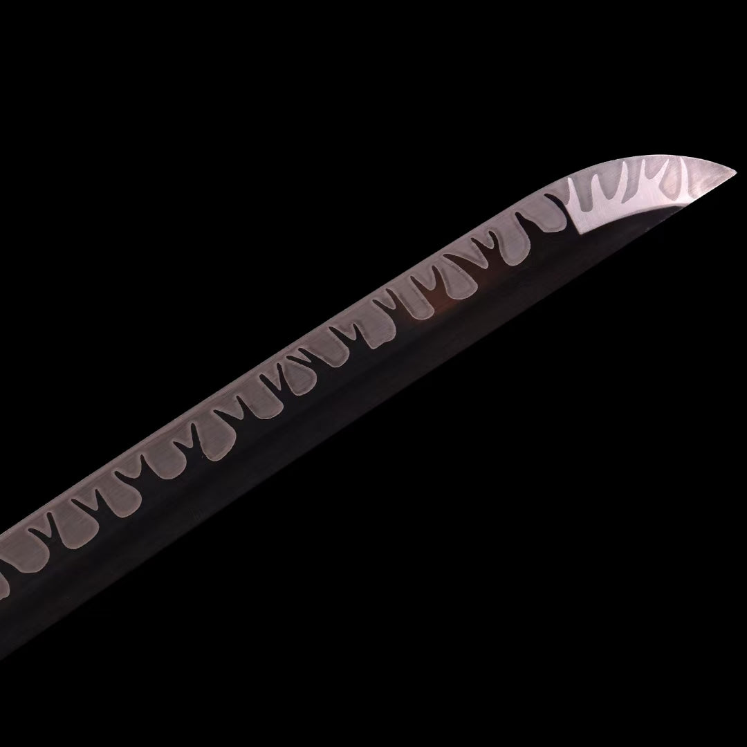 spring steel(Mirror polishing process, pushing the sharpening edge)katana