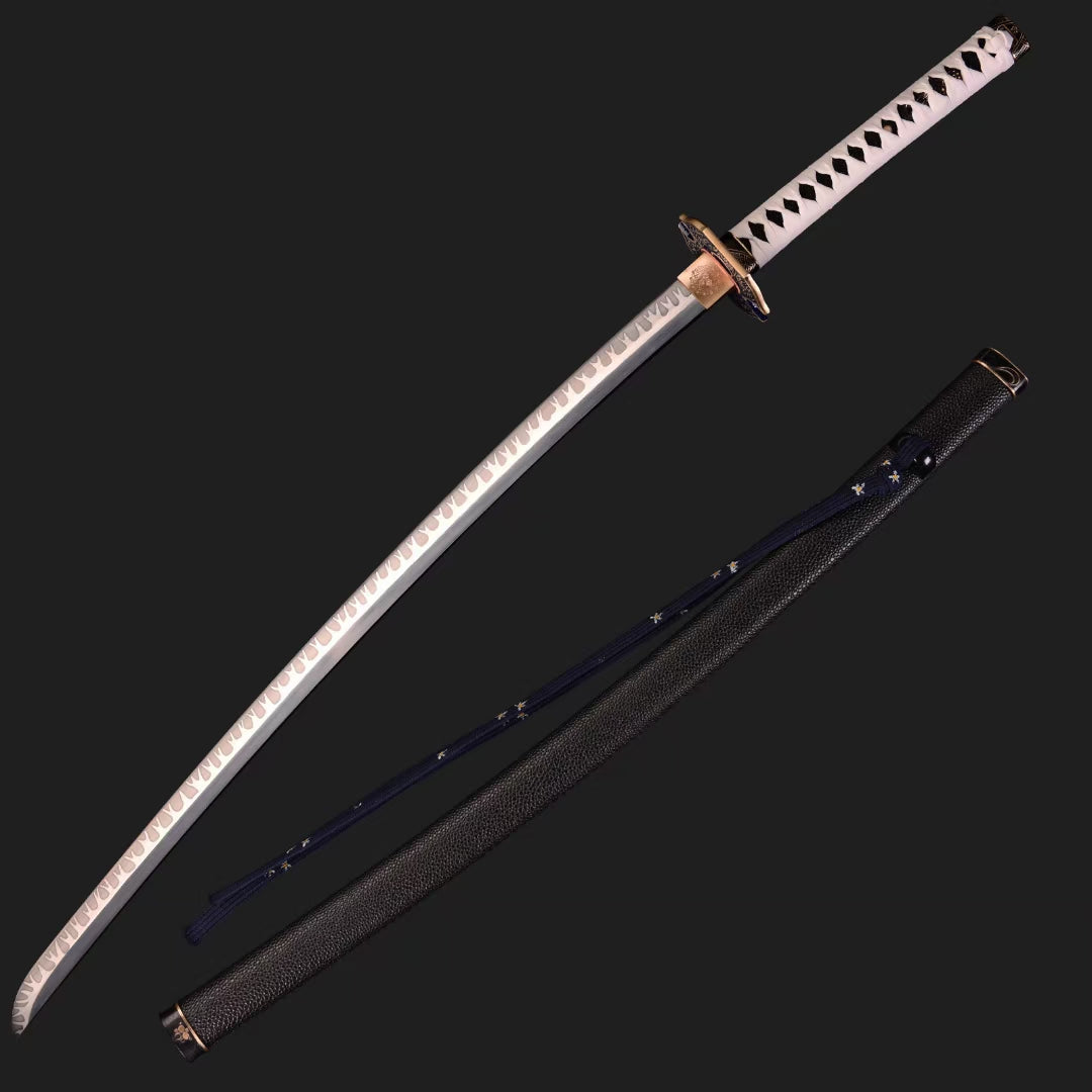 spring steel(Mirror polishing process, pushing the sharpening edge)katana