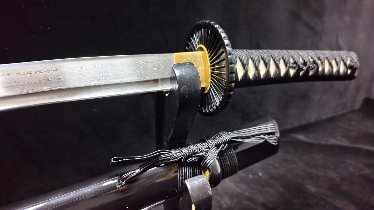 Pattern steel forging process(A10)katana,Wakizashi