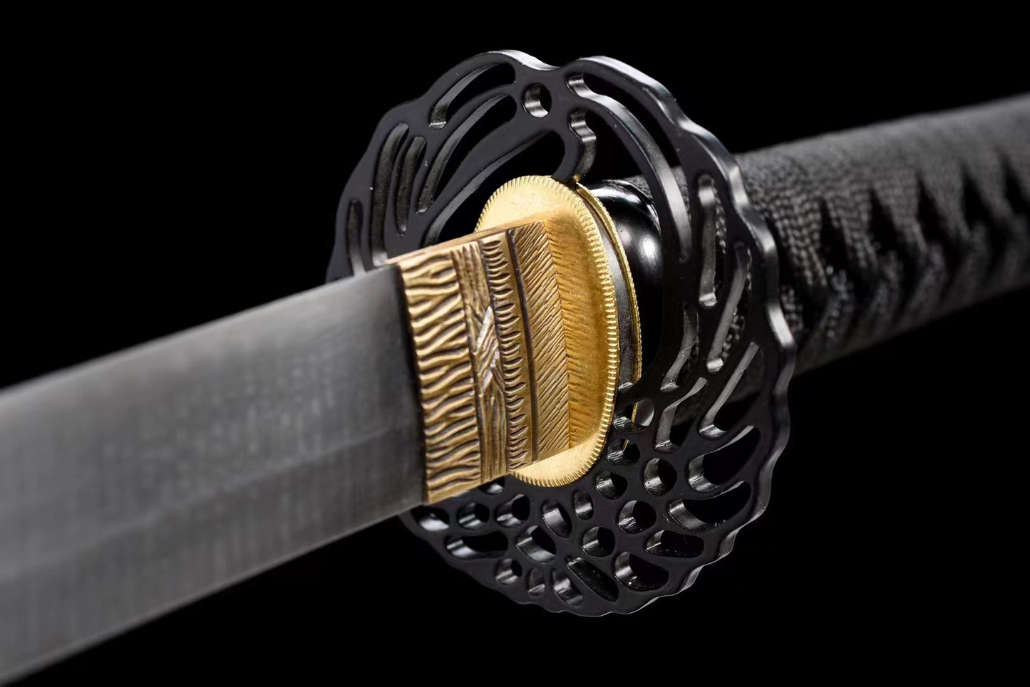 Crane Samurai(Patterned Steel Forged Ladder Pattern)katana