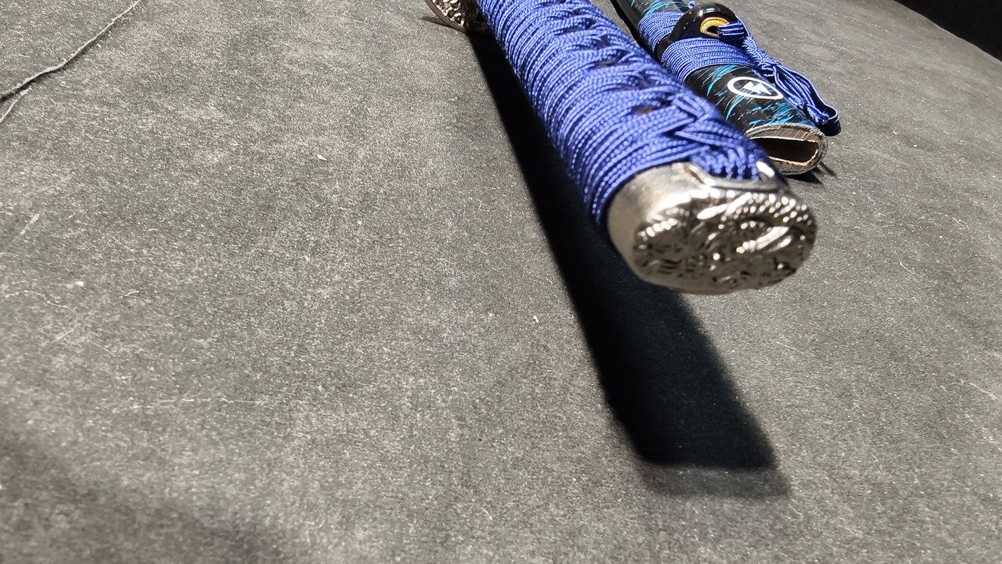 blue soul(Medium carbon steel forging process, quenching blue)katana