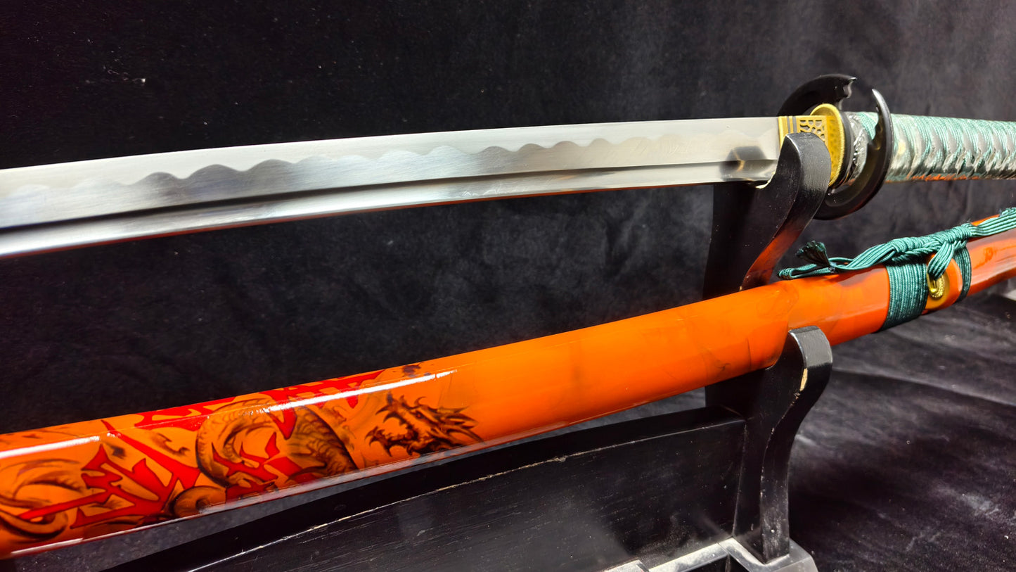 True Dragon Warrior (Spring steel forging process) katana (C53)