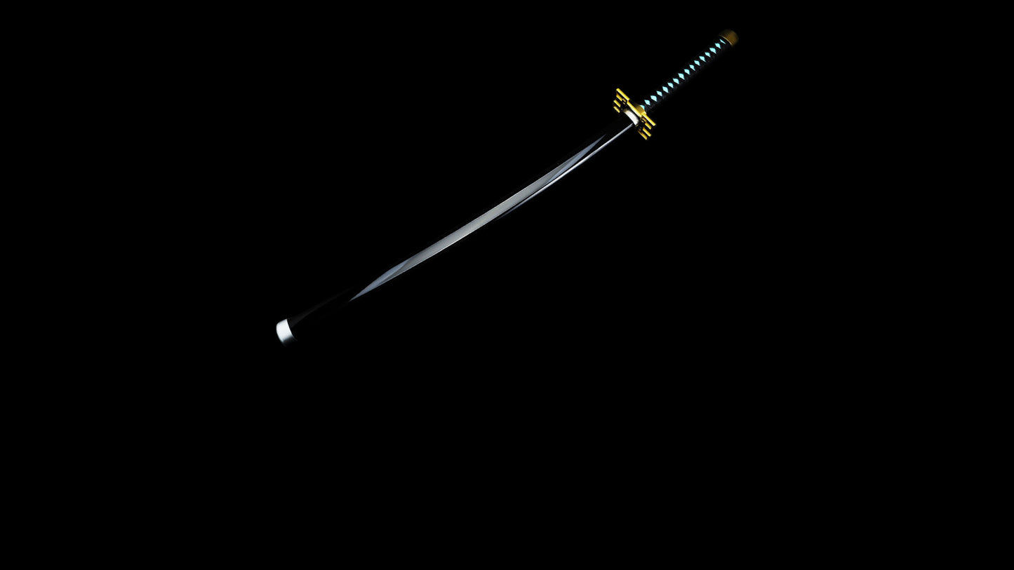 Tokitou Muichirou Nichirin Blade (Stainless Steel) — Blunt Edge (Unsharpened)