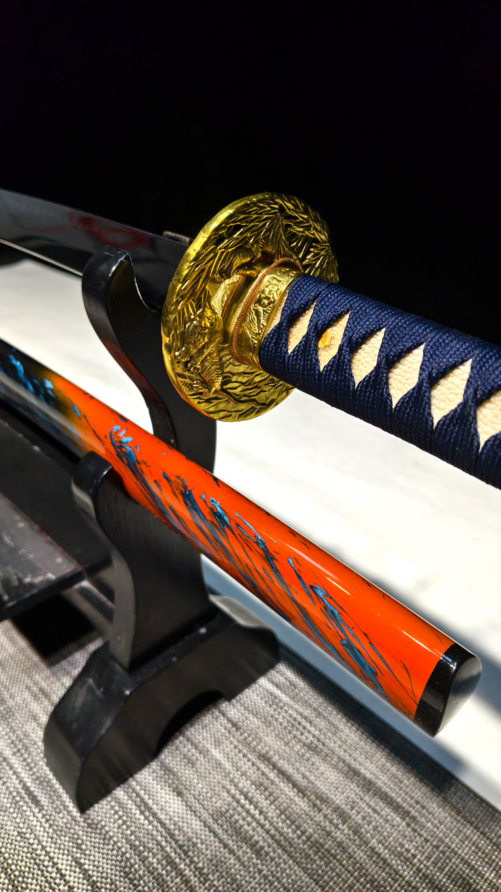 tiger warrior(TI0 Burning blades covered with soil form water ripple patterns)Mirror polishing process