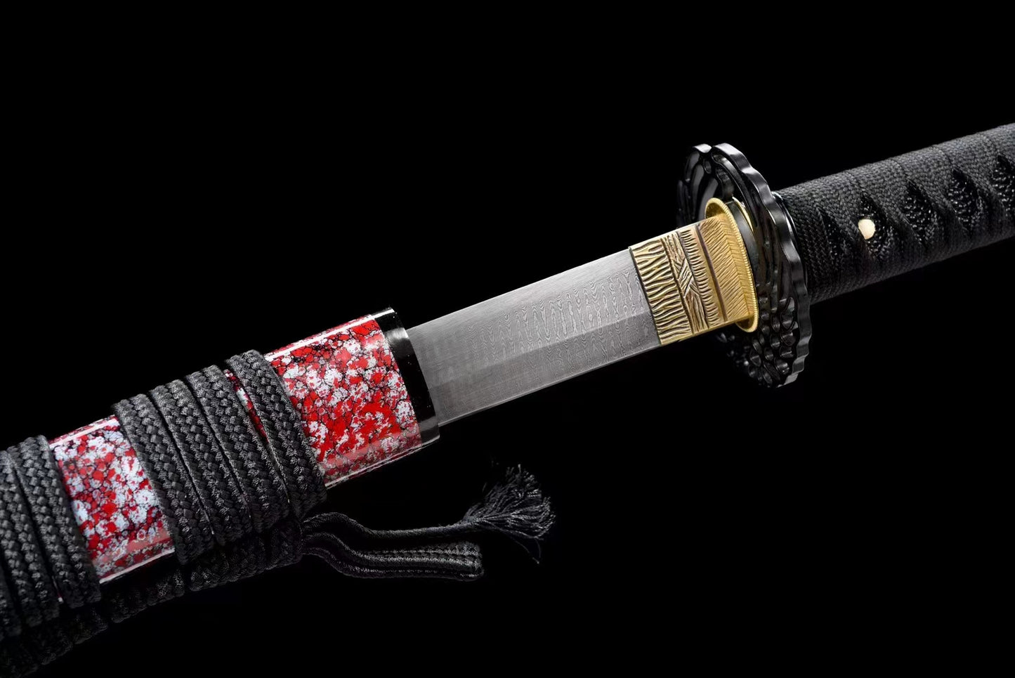 Crane Samurai(Patterned Steel Forged Ladder Pattern)katana