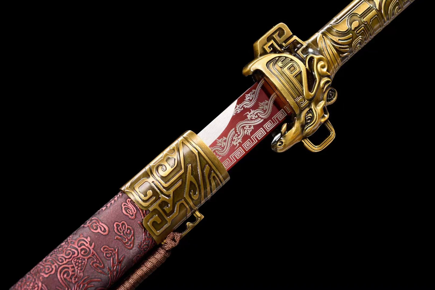 Tiger(Manganese steel high temperature paint engraving)blade,sword