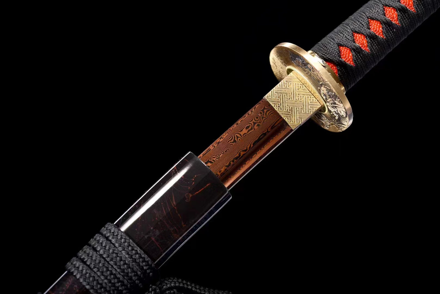 Sky red(Patterned steel forging redness process)katana