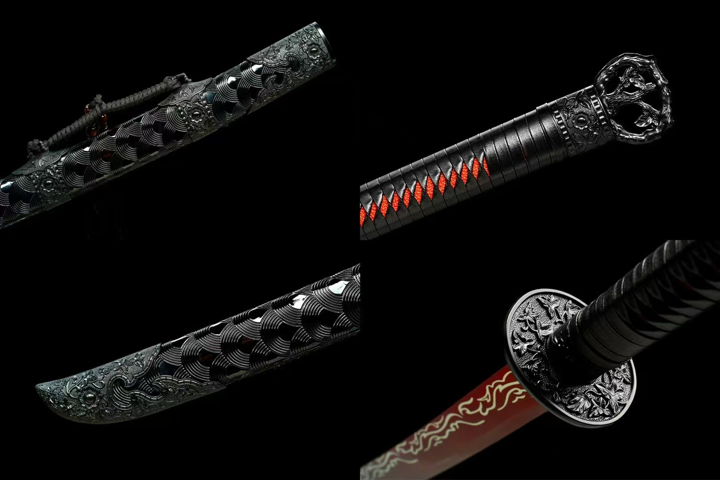 Waist knife red flame blade紫电