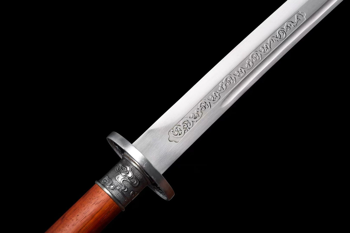 Waist knife mahogany round handle broadsword江南雁翎刀
