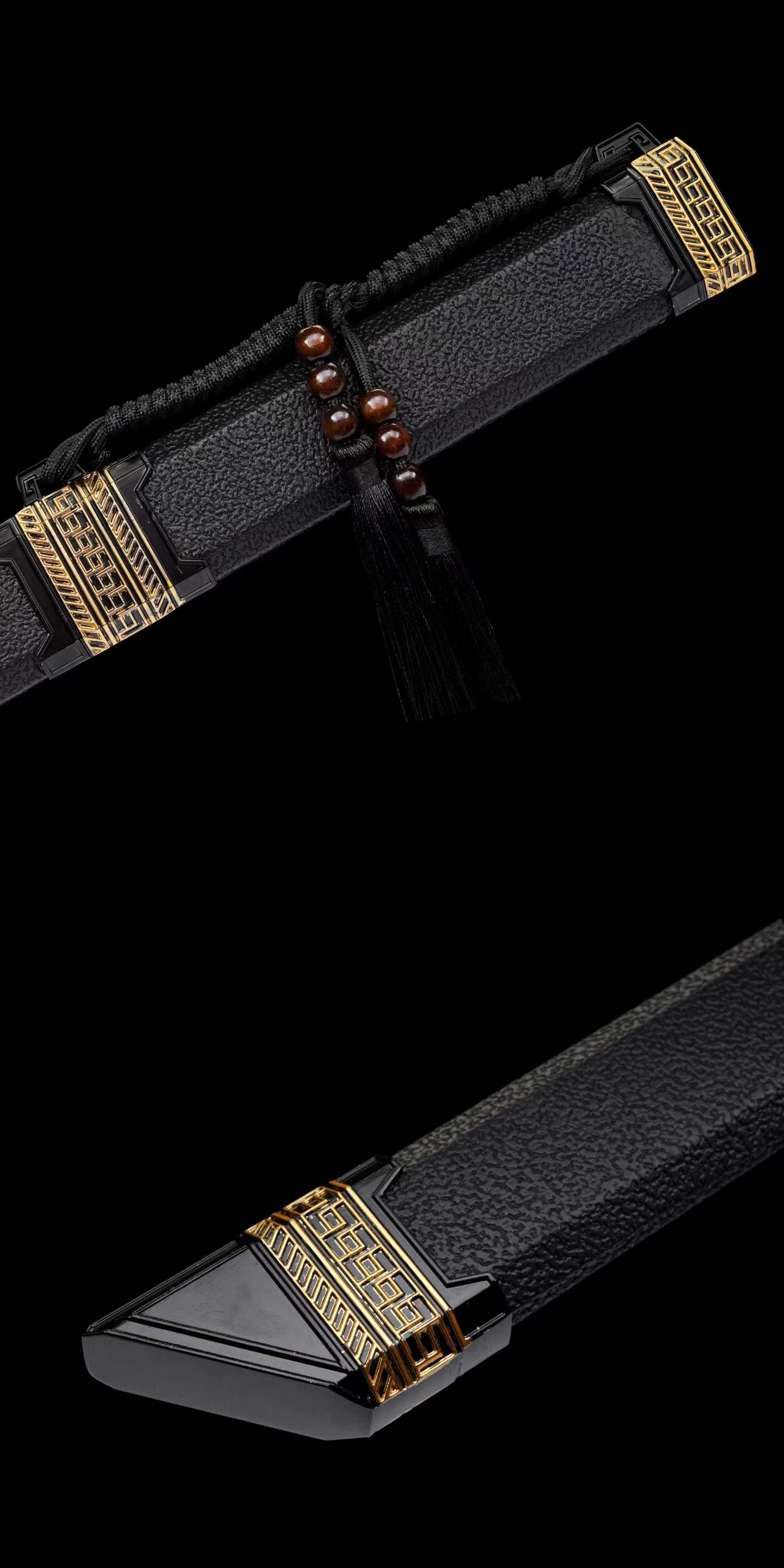 Integrated Full Tang High Manganese Steel Xingchen Dao, Zhao Kongcheng Replica From Slay The Gods, Sharp Blade, Alloy Fittings Solid‑Wood Artificial Leather‑Wrapped Scabbard, Wood Cord‑Wrapped Handle Anime Collectible Sword