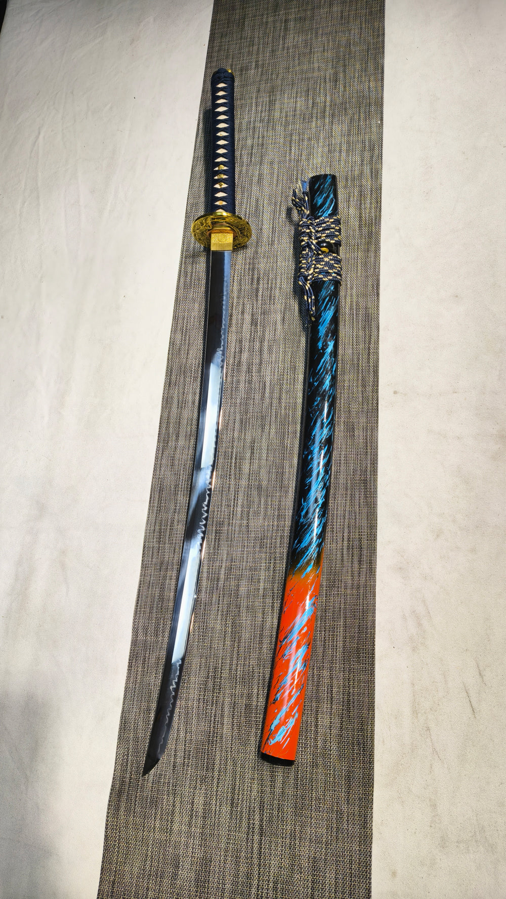 tiger warrior(TI0 Burning blades covered with soil form water ripple patterns)Mirror polishing process