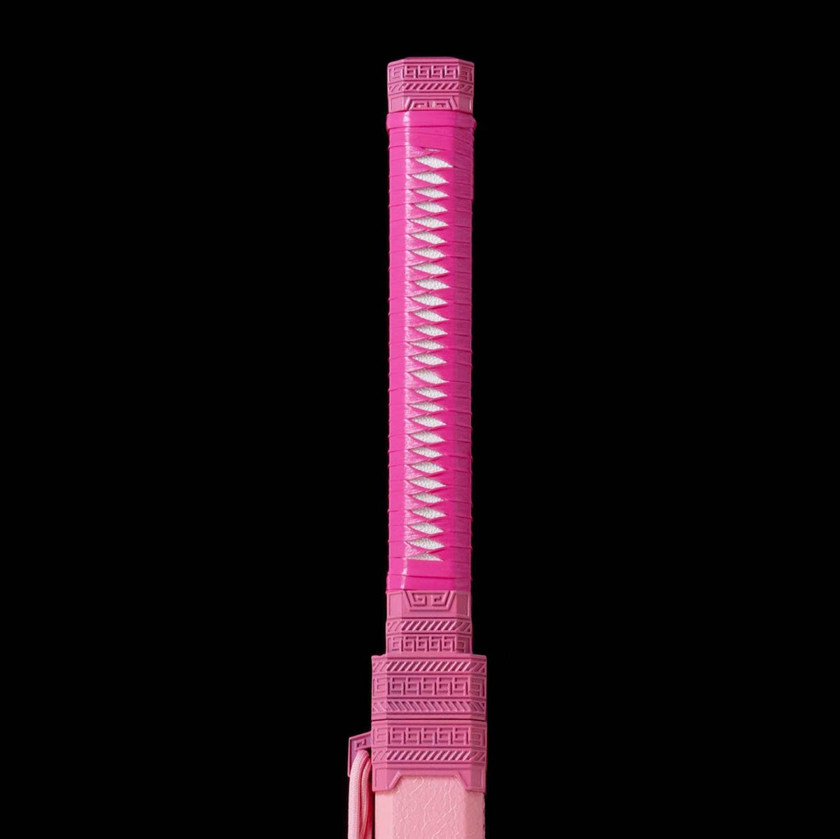 Pink Sakura Dawn Tang Dao, Full Tang, Forged High Manganese Steel, Sharp Edge, Alloy Fittings, Cord‑Wrapped Solid Wood Handle, Artificial Leather Wrapped Solid Wood Scabbard, Decorative Collectible Sword