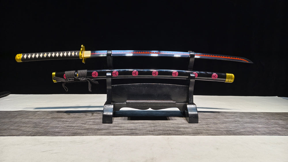 Black knife autumn water(spring steel forged)High temperature paint process is very sharp,katana