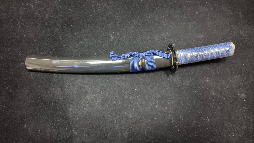 TI0 (covered with soil and burned to create the ripple pattern of the blade) Quenched Black,katana,