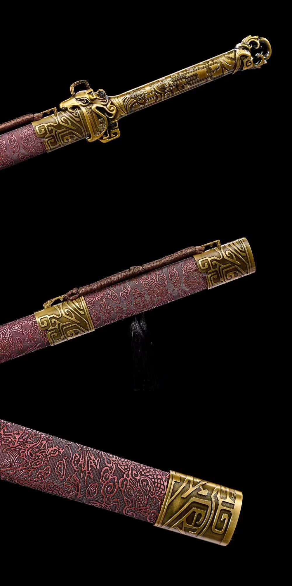 Tiger(Manganese steel high temperature paint engraving)blade,sword