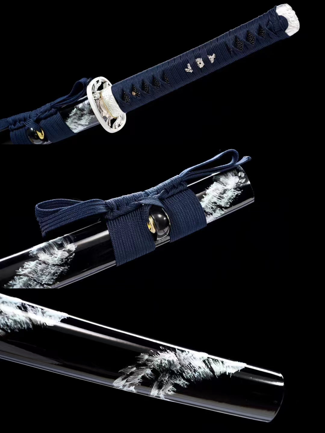 spring steel(Paint high temperature baked blue process)katana