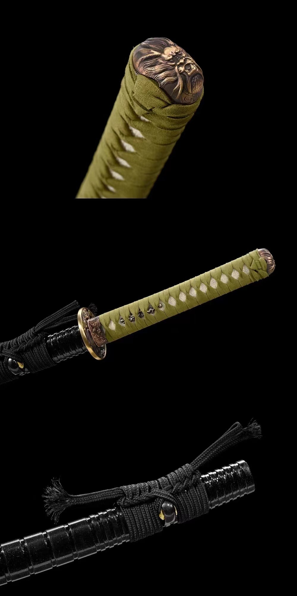 green dragon(T10 forged earth-covered burning blade)katana