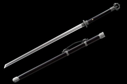 Cold‑Shadow Tang Sword, Full Tang High‑Manganese Steel Forged Sharp Blade, Premium Dragon‑Phoenix Hardwood Handle And Scabbard, Collectible Display Sword
