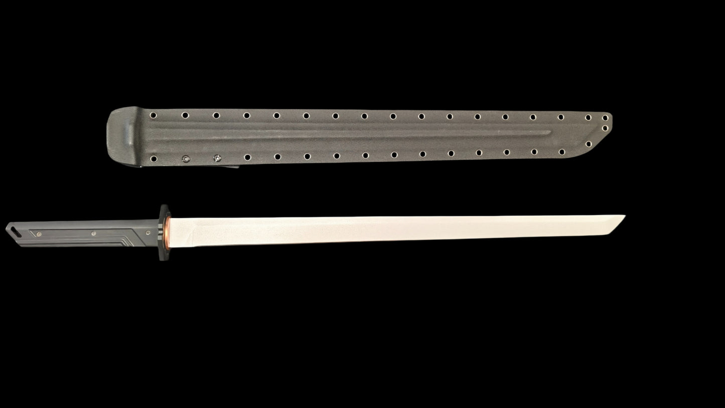 Tactical Knife (White Blade) — "Blade of Ice and Snow" (9SiCr Forged)