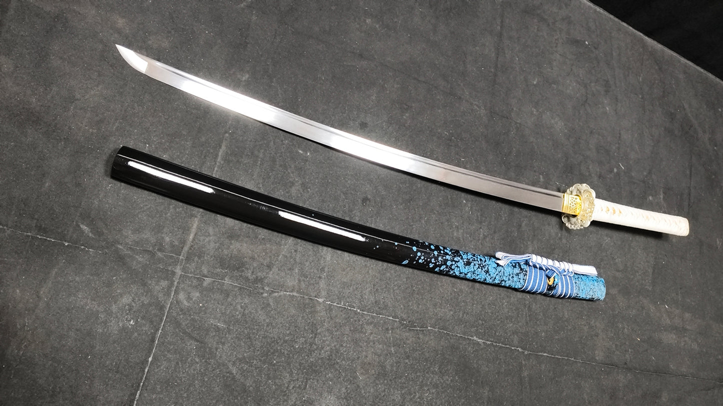 Pisces Blue Knife(spring steel forged) very sharp,katana