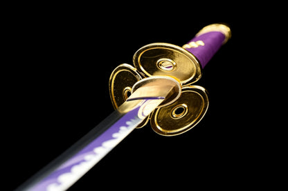 Enma Katana, Roronoa Zoro One Piece Sword, Full Tang 1095 High Carbon Steel Forged Sharp Blade