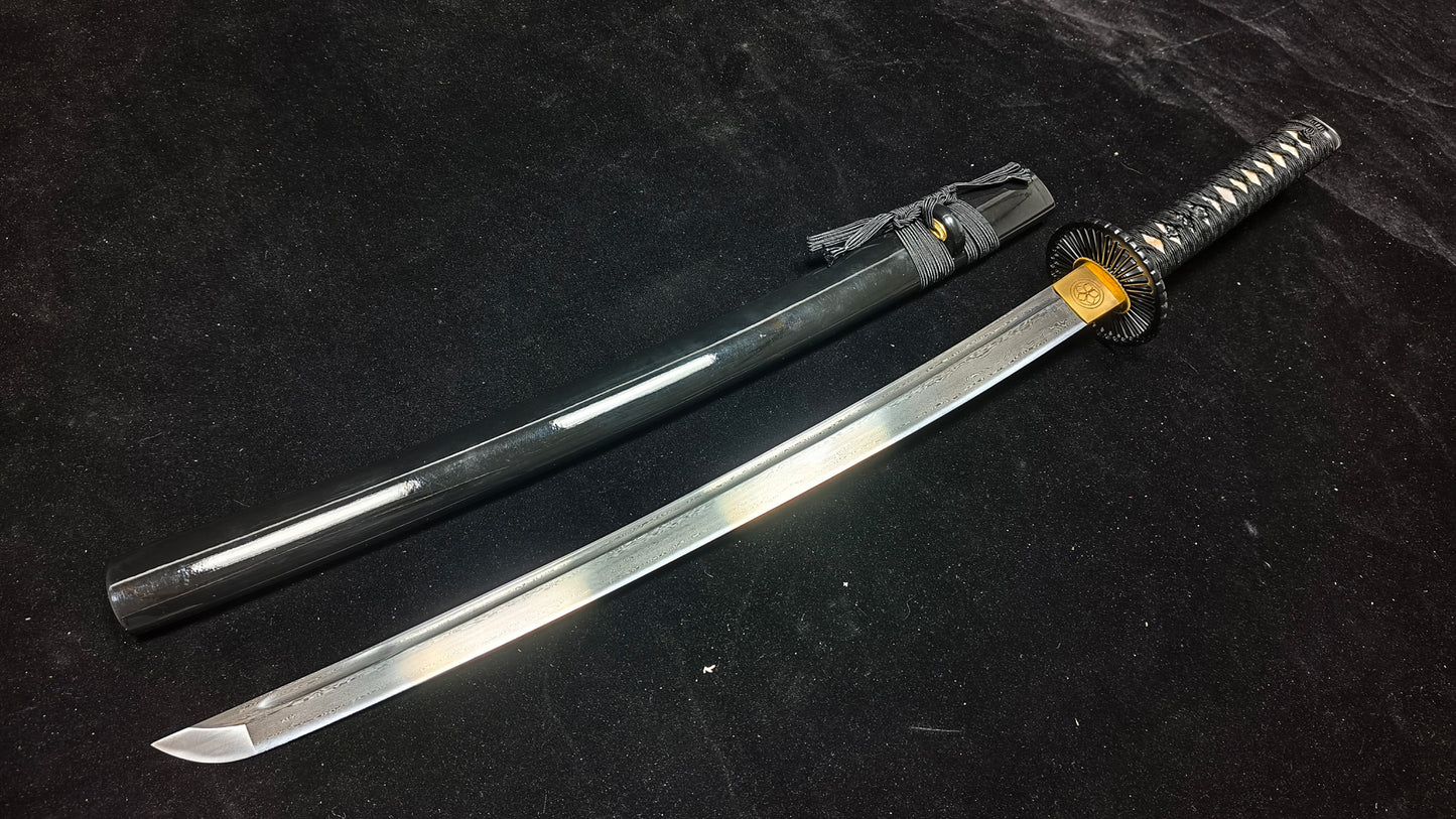 Pattern steel forging process（A10）katana,Wakizashi