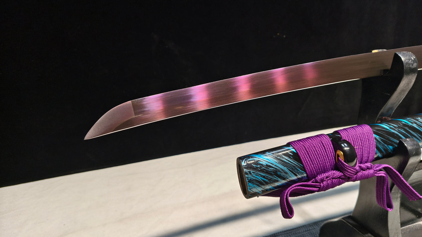 Purple light（Medium carbon steel quenched purple）katana