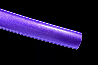 Purple Ginkgo Katana, Full Tang Construction, Forged Damascus Steel Blade, Sharp Edge, Lacquer Painted Solid Wood Scabbard, Collectible Decorative Japanese Sword