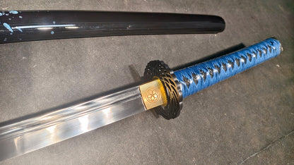 Blue Demonic Fire(spring steel forged) very sharp,katana