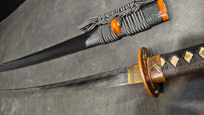 Dark Knight（Patterned Steel Torsion Forging）extremely sharp,katana