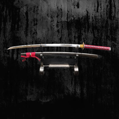 Red Samurai Forged (spring steel) katana very sharp，katana