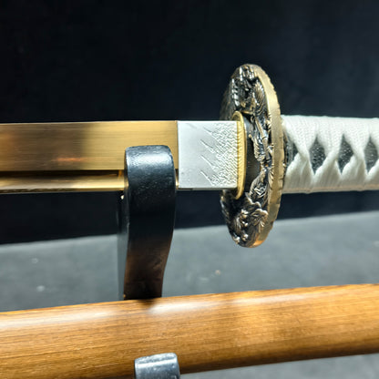 golden legend（Spring steel quenched golden color）katana