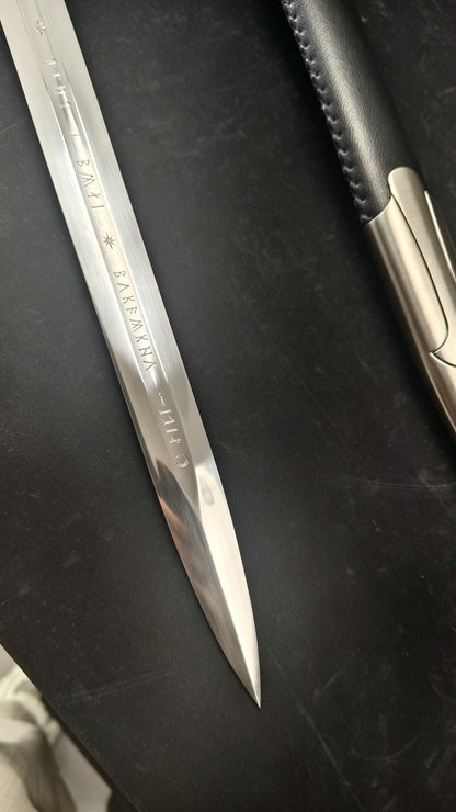 Lord of the Rings Aragorn Narsil Sword, Full Tang 65 Manganese Steel Forged Sharp Blade, High-Gloss Stainless Steel Fittings Real Sword