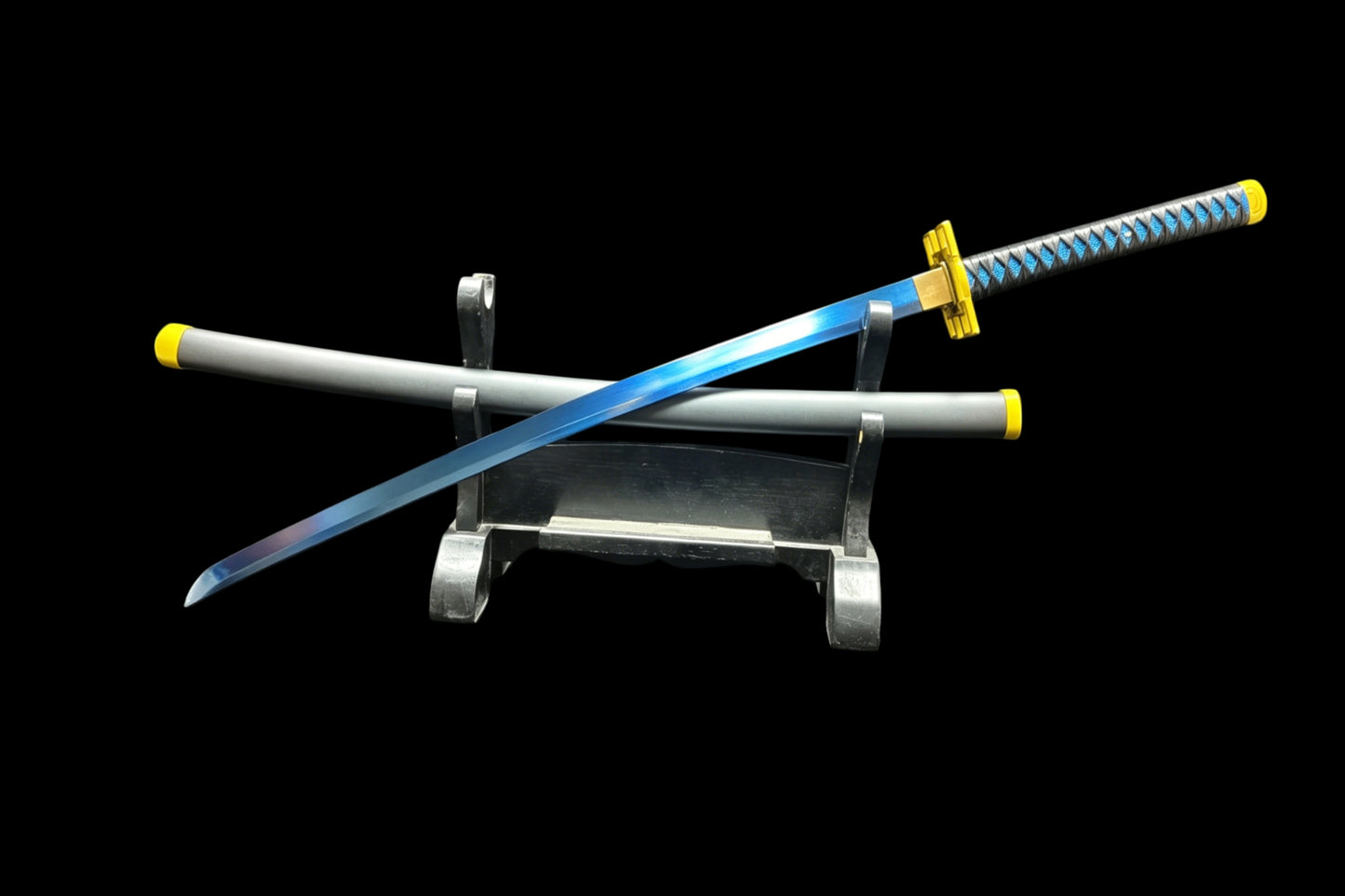 Nichirin Sword, Demon Slayer Muichiro Tokito Sword, Full Tang 5160 Spring Steel Forged Sharp Blade